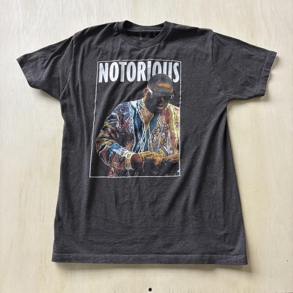Brooklyn Mint Notorious Shirt Mens Medium Gray Rap Graphic Tee T-Shirt